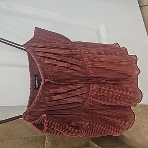 Small burnt orange express crop top